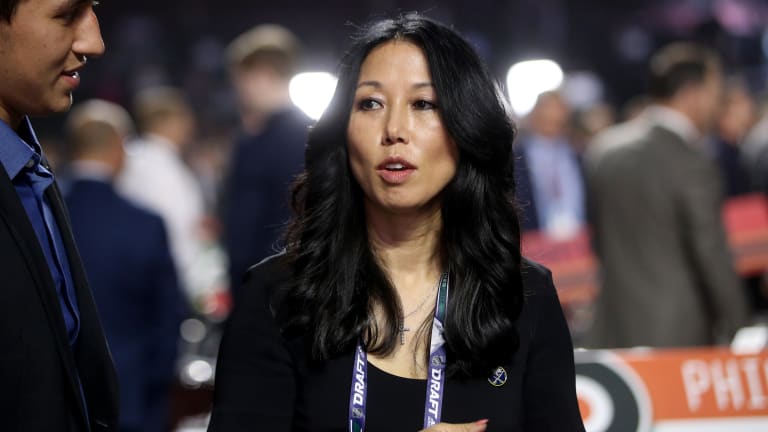 Kim Pegula, president and CEO of Pegula Sports and Entertainment, at the 2019 NHL Draft.